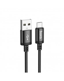 Кабель  USB - MicroUSB Hoco X 89 1.0 m,2.4A, Black,коробочка Нейлон..