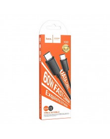 Кабель  Type-C - Type-C Hoco X  88 1.0 m, 3.0A, Black, коробочка Пластик PD..