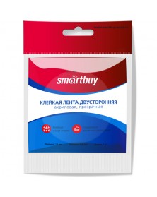 Клейкая лента Smartbuy (SBE-DST-12-03-t), двусторонняя, акриловая 0.8х12мм,..