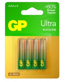 Батарейка GP ULTRA  G-tech     LR03  Alkaline 1,5 V     (  4BL)(40)(320)..