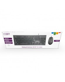 Набор CBR KB SET 711 Carbon        Клав Провод + Мышь Провод  (USB, 1200dpi..
