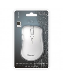 Мышь Smart Buy  616 AG-W               (Nano,1600dpi,Optical) White Беспров..