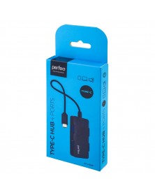 Type-C USB-концентратор Perfeo (PF-H046 Black) 4 порта (PF_D0802)..