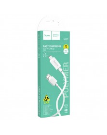 Кабель  USB - MicroUSB Hoco X107 1.0 m,2.4A, White,коробочка Пластик..