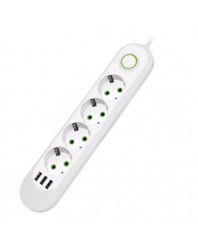 Удлинитель Amper (JH-1072U-2W)            2.0 м  4 розетки  (30) White 10A ..