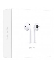 Гарнитура Borofone BW 01 TWS Plus (Внутриканальная)  (    ) White   HiFi ДУ..