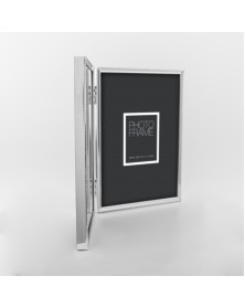 Ф/Рамка ZEP 120DS04-4R  SILVER DOPPIA  2 фото10*15  Двойная, металлическая ..