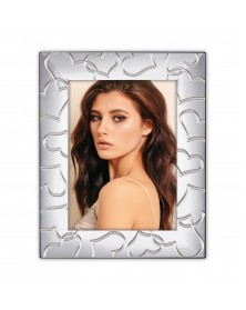 Ф/Рамка ZEP 28ASS98B-4R  SILVER CUORE 10*15 Сердца,  металлическая покрыта ..