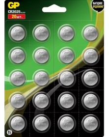 Батарейка GP                     CR2025  (20BL)(600)(       ) Отрывные Блис..