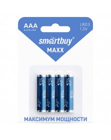 Батарейка SMARTBUY     LR03  Alkaline  (  4BL)(48)(480) MAXX Синий Блистер..