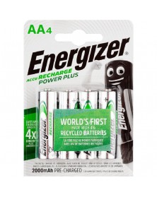 Аккумулятор ENERGIZER  R6 Power Plus AA BL4 NI-MH 2000mAh  1.2v (4/48)..