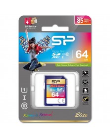 Карта памяти  SDXC    64Gb (Class  10)  Silicon Power Elite UHS-1..