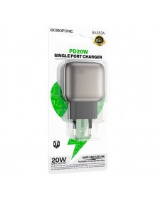 Сетевое Зарядное Устройство 220V- 1*Type-C выход   Borofone BAS53A  3.0A Bl..