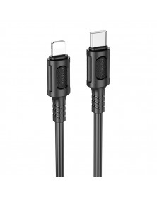 Кабель  Type C - 8-pin Borofone BX111 1.0 m,3.0A, Black, коробочка пластик,..