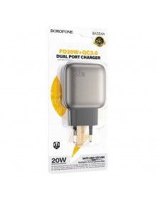 Сетевое Зарядное Устройство 220V- 1*Type-C выход + 1*USB  Borofone BAS54A  ..