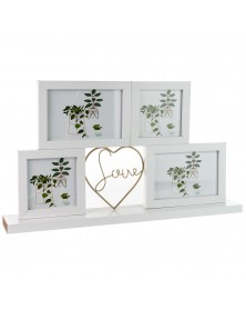 Мультирамка на   4 фото   BB-7050  Белый  LOVE  2 - 10*10 и 2 - 10*15  Наст..