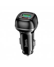 Автомобильное Зарядное Устройство 12V- USB 1*Type-C выход + 1*USB выход Hoc..