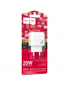 Сетевое Зарядное Устройство 220V- 1*Type-C выход + 1*USB  Hoco CS54A  3.0A ..