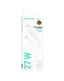 Кабель  Type C - 8-pin Borofone BX111 1.0 m,3.0A, White, коробочка пластик,..