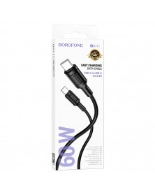Кабель  Type-C - Type-C Borofone BX111 1.0 m,3.0A, Black, коробочка Пластик..