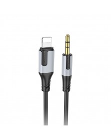 Кабель AUX 3.5 Jack вилка - 8-pin вилка 1.0 m, Borofone BL 19 Black, короб.. Кабель AUX 3.5 Jack вилка - 8-pin вилка 1.0 m, Borofone BL 19 Black, короб..