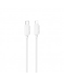 Кабель  Type C - 8-pin Hoco X113 1.0 m,3.0A, White, коробочка Нейлон PD 27W..