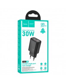 Сетевое Зарядное Устройство 220V- 1*Type-C выход   Hoco N  62  3.0A Black, ..