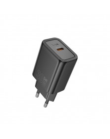 Сетевое Зарядное Устройство 220V- 1*Type-C выход   Hoco N  62  3.0A Black, ..