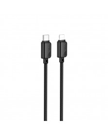 Кабель  Type C - 8-pin Hoco X113 1.0 m,3.0A, Black, коробочка Нейлон PD 27W..