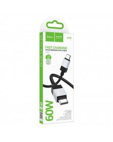 Кабель  Type-C - Type-C Hoco X110 1.0 m, 3.0A, Black, коробочка Нейлон PD 6..