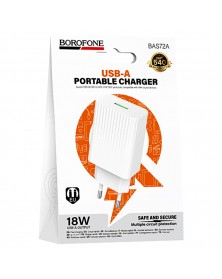 Сетевое Зарядное Устройство 220V- 1*USB выход   Borofone BAS72A  2.1A White..