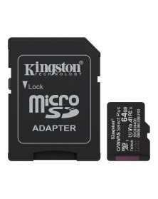 Карта памяти  MicroSDXC     64Gb (Class  10)  Kingston +  Адаптер SD Canvas..