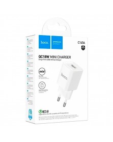 Сетевое Зарядное Устройство 220V- 1*USB выход   Hoco C145A  2.1A White QC3...
