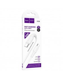 Кабель  Type-C - Type-C Hoco X120 1.0 m, 3.0A, White, коробочка Пластик PD ..