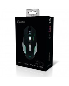 Мышь Smart Buy  724 AG-K X-14       (Nano,3200dpi,Optical) Black Игровая Бе..