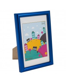 Ф/Рамка PLATINUM пласт.15*21   ПАЛИТРА/РАДУГА- Синий металлик    (24)..