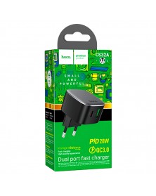 Сетевое Зарядное Устройство 220V- 1*Type-C выход + 1*USB  Hoco CS32A  3.0A ..