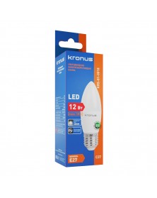 Лампа светодиодная KRONUS (LED) C37-  12W-6000K E27 Холодный Дневной свет (..