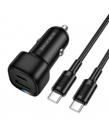 Набор Автомобильное Зарядное Устройство 1*Type-C выход + 1 USB выход Borofo.. Набор Автомобильное Зарядное Устройство 1*Type-C выход + 1 USB выход Borofo..