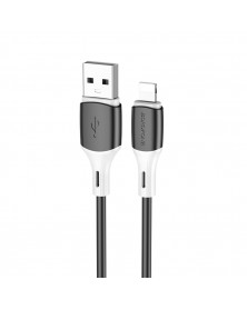 Кабель  USB - 8-pin Borofone BX 79 1.0 m,2.4A Black, коробочка Силикон..