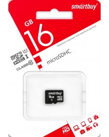Карта памяти  MicroSDHC     16Gb (Class  10)  SmartBuy  без Адаптера..