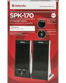Колонки DEFENDER SPK170                  2.0 (2*   2W)  Пластик, питание 5V..