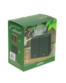 Колонки Perfeo PF-  084 BK   Cabinet       2.0 (2*   3W)  Дерево Black, пит..